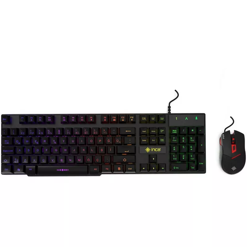 Cian Technology GmbH Cian INCA RAINBOW EFFECT MECHANICAL FEEL GAMING teclado e rato SET
