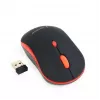 Rato ótico sem fios GEMBIRD MUSW-4B-03-R 1600 DPI nano USB preto-vermelho
