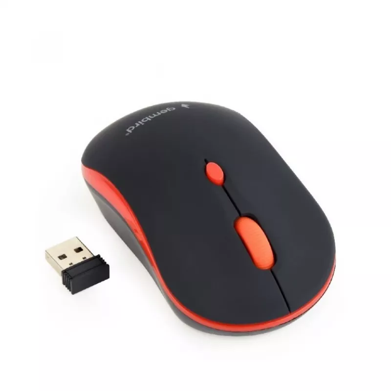 Rato ótico sem fios GEMBIRD MUSW-4B-03-R 1600 DPI nano USB preto-vermelho