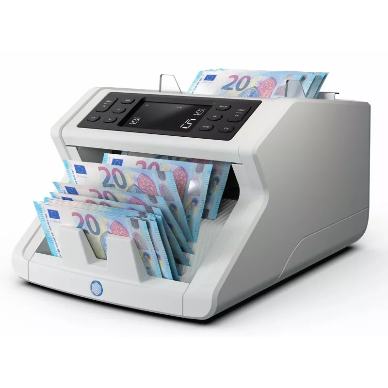 Máquina de contar notas Safescan 2210 G2 branco visor LCD AC 220-240V
