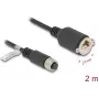 Cabo de rede DeLOCK M12 A-codificado 8 pinos conector fêmea para conector fêmea RJ45 Cat5e 2 m preto
