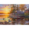 Puzzle de 1000 peças Schmidt Spiele Darrell Bush Boathouse with Canoes, 1000 peças