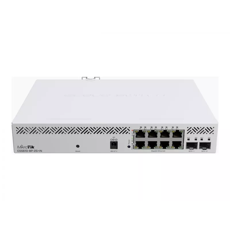 Switch gerido Mikrotik CSS610-8P-2S+IN 8 portas Gigabit Ethernet PoE