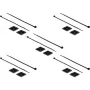 Base de fixação 25 x 25mm com abraçadeira L 300 x L 4,8mm preto, 10 pares