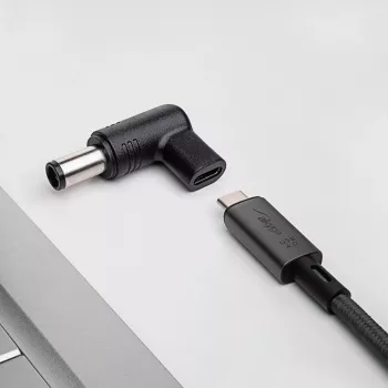 Akyga AK-ND-C08 adaptador de carregamento USB-C para DC 7,4 x 5,0 mm + pino para portáteis, 18,5-20 V, 100 W, para Dell