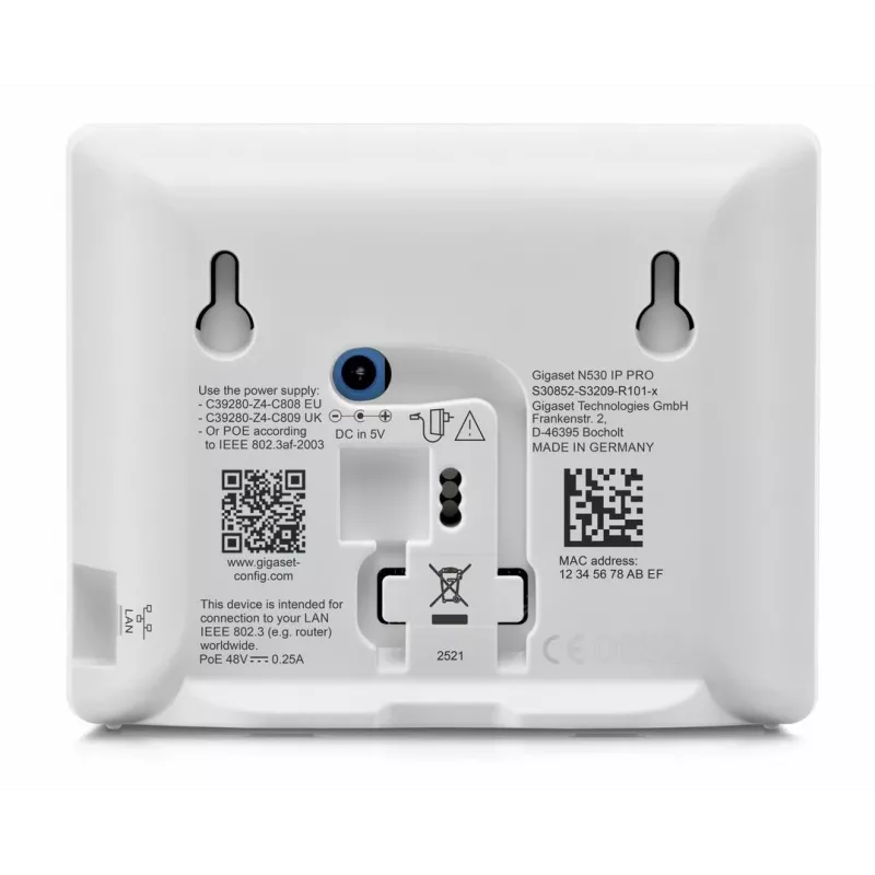 Telefone DECT Gigaset N530 IP PRO + S700H PRO com identificação de chamadas antracite