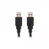 Cabo USB-A para USB-A LANBERG CA-USBA-30CU-0018-BK — USB 3.2 Gen 1 (5 Gbit/s), 1,8 m, preto