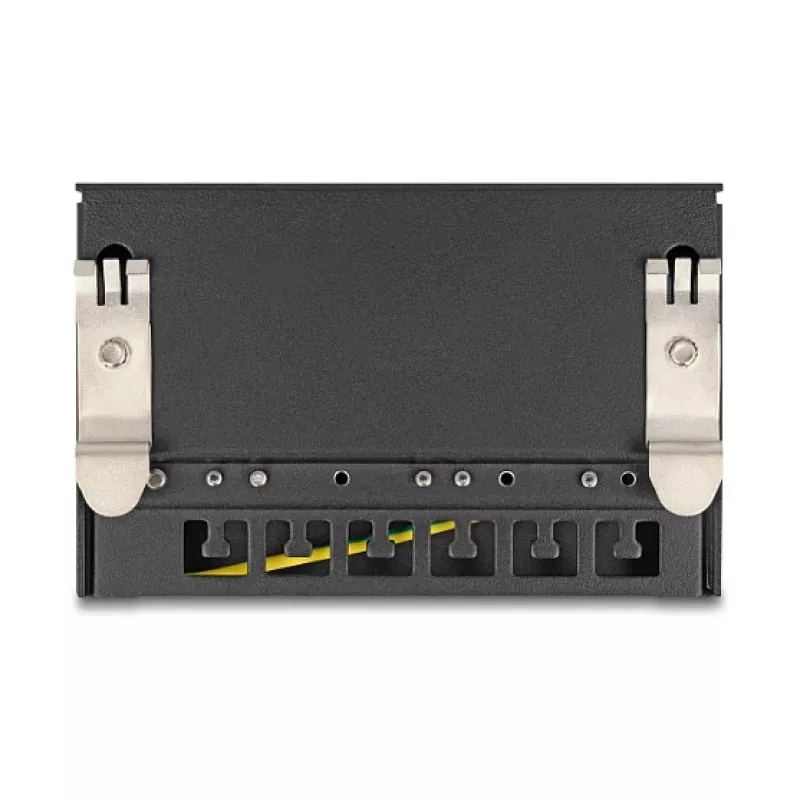 Patch panel DELOCK Mini Desktop RJ45 6 portas Cat.6A blindado, metal, preto, 80×22×125 mm