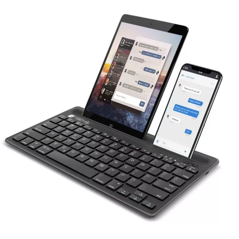 Techly ICTBK102U Teclado Universal Bluetooth QWERTY Inglês Preto