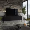 Móvel RTV ABI 4D 200x38x62 preto mate