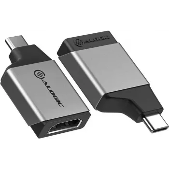 Adaptador de vídeo ALOGIC Ultra MINI - 24 pin USB-C macho para HDMI fêmea - Cinzento sideral - Suporte 4K (ULCHDMN-SGR)