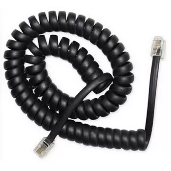 Cabo espiral RJ10/4P4C/2m/preto