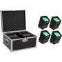 Eurolite Conjunto 4x AKKU UP-4 Entry QCL Spot QuickDMX com mala