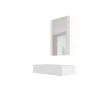 Penteadeira com espelho cama meble PAFOS 80×41,6×100 cm, branco mate, estrutura em MDF, 1 gaveta