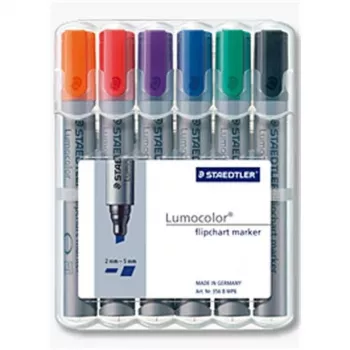 Marcador Staedtler 356 B WP6 6 unid. azul verde laranja vermelho violeta
