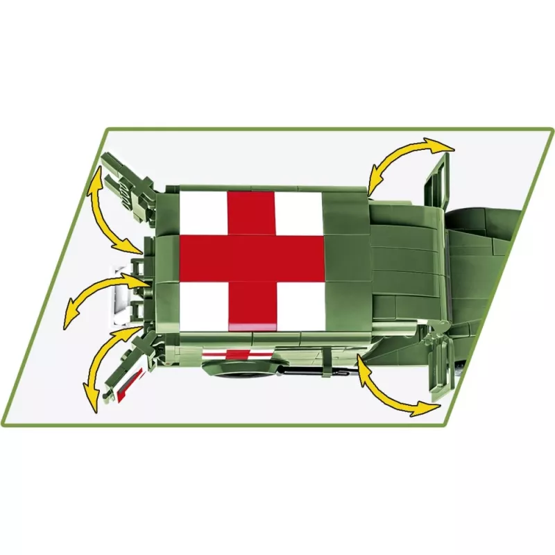 Brinquedo de construção Cobi Dodge WC-54 ambulância modelo 2257 escala 1:35 kit