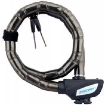 Cadeado de bicicleta FISCHER 85854 — comprimento 700 mm, diâmetro 18 mm, preto