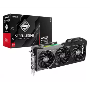 Placa gráfica ASRock Radeon RX 9070 XT 16GB Steel Legend Dark