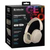 Defender FreeMotion B640 auscultadores sem fios on-ear, Bluetooth 5.3, USB-C, AUX 3,5 mm, 20–20000 Hz, 105 dB, bege
