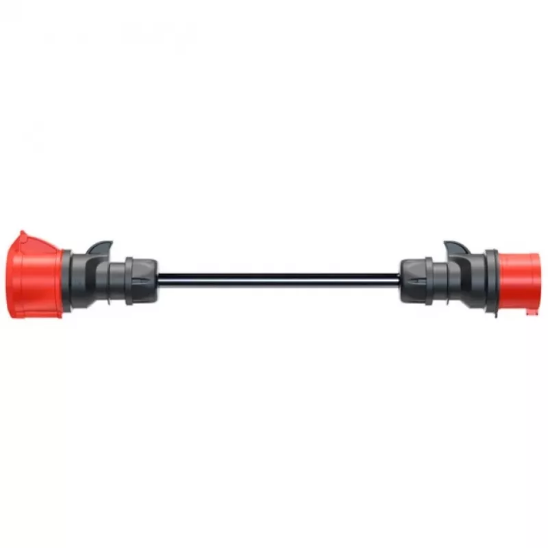 Adaptador para Gemini flex 22 kW CEE vermelho trifásico 32A > CEE vermelho 16A preto 30cm