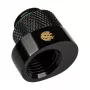 Adaptador BitsPower X-Cross G1/4 polegadas rosca macho para G1/4 polegadas rosca fêmea, desvio de 5 mm, preto mate