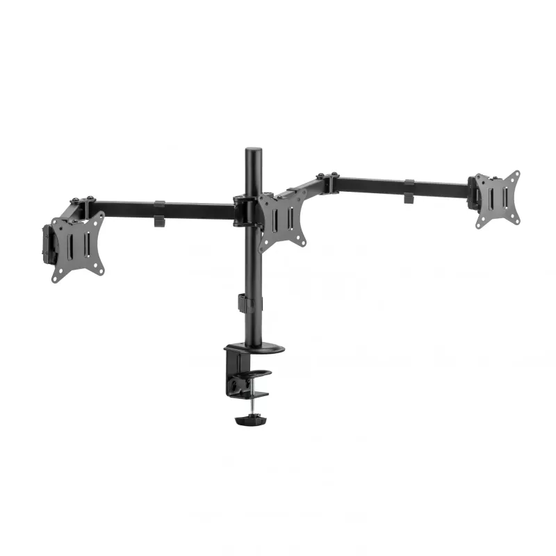 Suporte para monitor SBOX LCD-352/3-2 para ecrãs de 13–27 polegadas, 3 braços, máx. 9 kg por braço, VESA 100x100