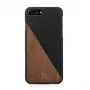 Capa de proteção em madeira e pele Woodcessories EcoSplit para iPhone 7 Plus / 8 Plus — nogueira preto