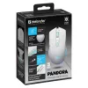Rato gaming sem fios DEFENDER Pandora White – ambidestro, 3200 DPI, 6 botões, programável, ótico, USB