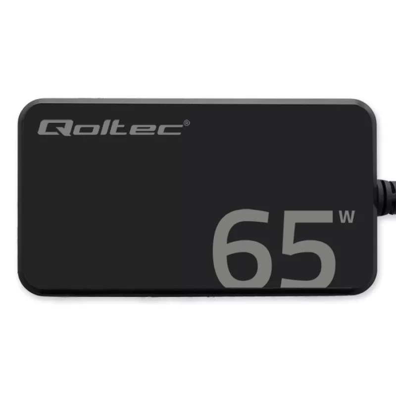 Carregador QOLTEC 65W GaN Super Fast fino PD 5-20V 3,25A USB-C