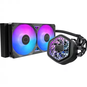 Refrigerador líquido para CPU Cooler Master MasterLiquid 240 Atmos II — radiador de 240 mm, ventoinha VRM, RGB