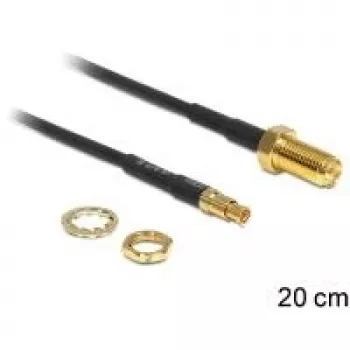 Cabo coaxial DeLOCK 88483 RG-174 0,2 m RP-SMA TS-9 preto