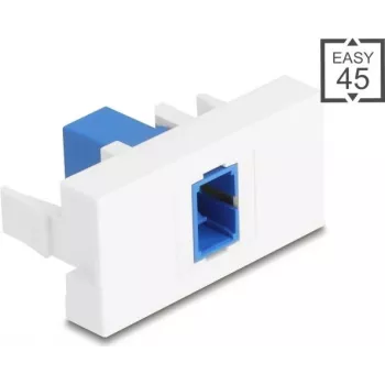 Módulo de patch panel DELOCK SC Simplex Azul/Branco 45° Easy 90896