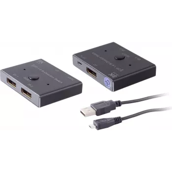 Comutador DisplayPort ShiverPeaks 05-14001 2x1 bidirecional 8K