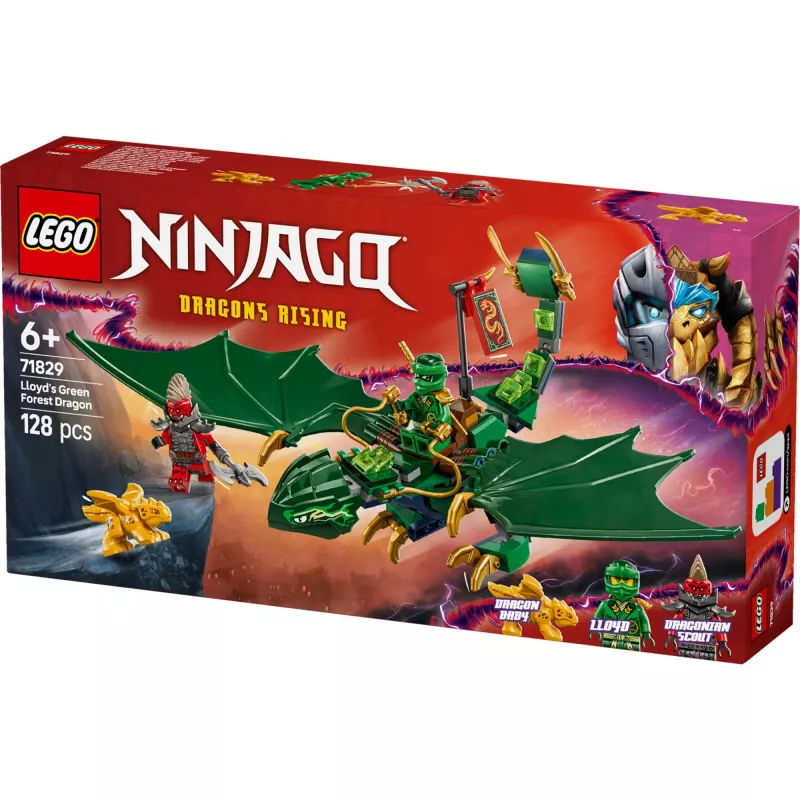 Brinquedo de construção LEGO NINJAGO 71829 Dragão da Floresta Verde do Lloyd, 128 peças, 2 minifiguras, a partir de 6 anos