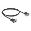 Delock cabo série RS-232, D-Sub 9 fêmea com alimentação no pino 9 (DC 5,5 x 2,1 mm), 1 m, preto
