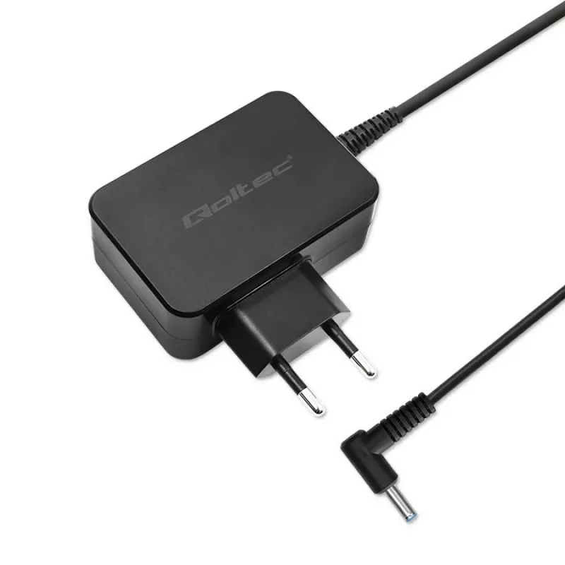 Qoltec 51033 transformador para ultrabooks HP, 45 W, 19,5 V, 2,31 A, 4,5x3,0 mm + pino, para interior, preto
