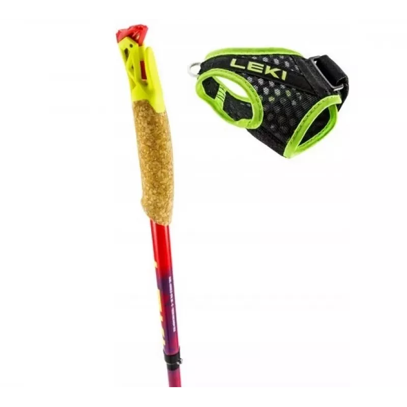 Bastões de trekking Leki TRL Ultratrail FX One 120 cm, vermelho