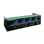 Controlador de ventoinhas de 5,25 polegadas Lamptron FC5 V2 preto — controlo PWM/manual multi-ventoinha, instalação no painel frontal