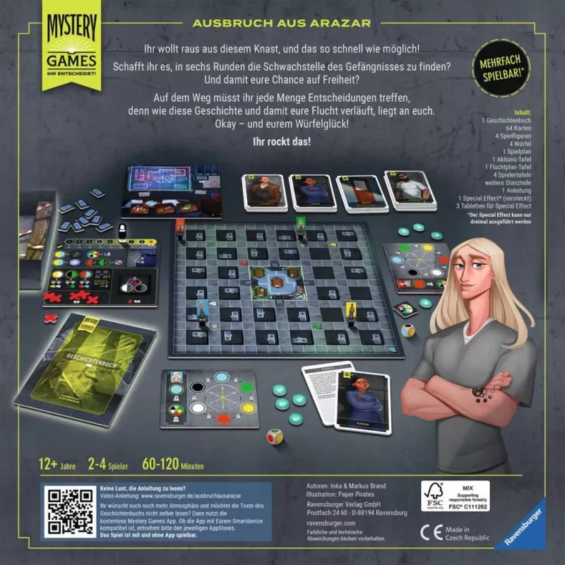 Mystery Games - A Fuga de Arazar, jogo de tabuleiro