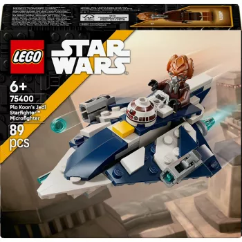 LEGO Microfighter Star Wars Plo Koons Jedi Starfighter 75400 — 89 peças, 1 minifigura, idade 6+