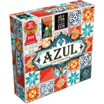 Jogo de tabuleiro Asmodee Azul — jogo de família, jogo de estratégia, recomendado a partir dos 8 anos