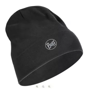 Gorro Buff Merino Midweight — Solid preto, tamanho único, lã merino, outono/inverno, desporto