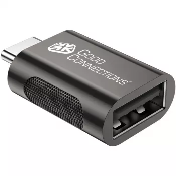 Adaptador Good Connections USB 3.2 Gen.1 3.0 macho C para fêmea USB-A caixa metálica galvanizada (USB-AD302)