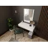 Penteadeira com espelho cama meble PAFOS 80×41,6×100 cm, branco mate, estrutura em MDF, 1 gaveta