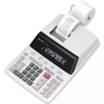 Calculadora de secretária com impressora Sharp CS-2635LW, cinzento claro, modelo SH-CS2635LW