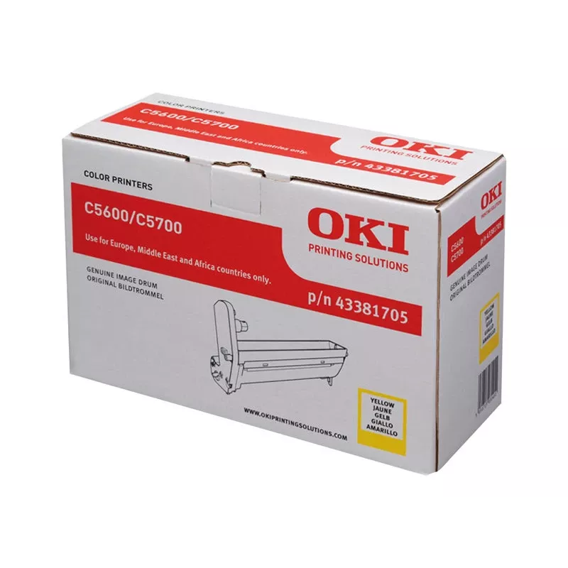 Tambor de imagem OKI 20000 páginas amarelo para C5600 C5700