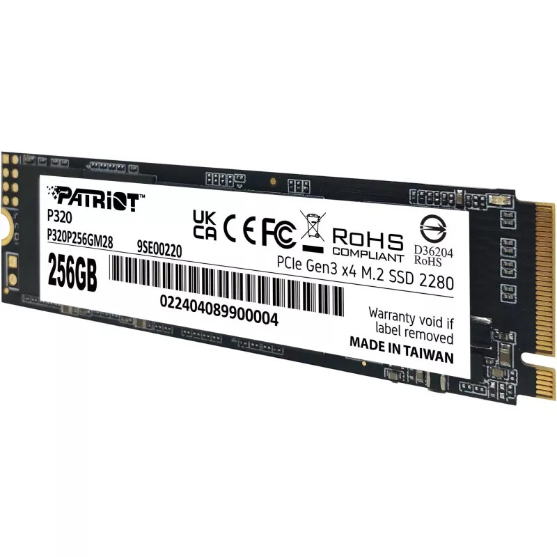 Unidade SSD Patriot P320 256 GB M.2 2280 PCIe 3.0 x4 NVMe
