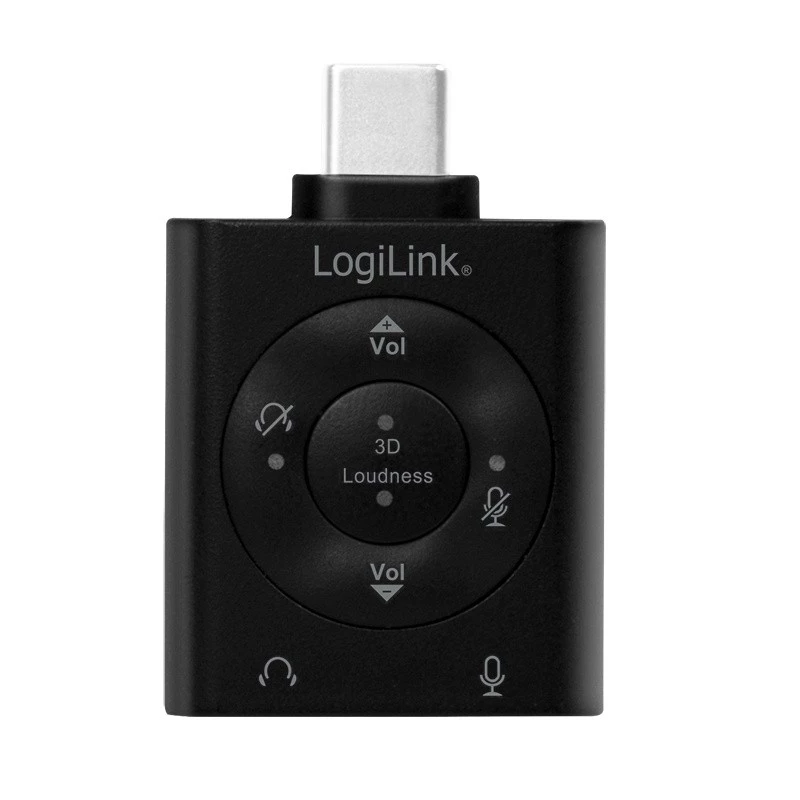 Adaptador de áudio USB3.2 USB-C/macho para 2x conector fêmea 3,5 mm 7.1