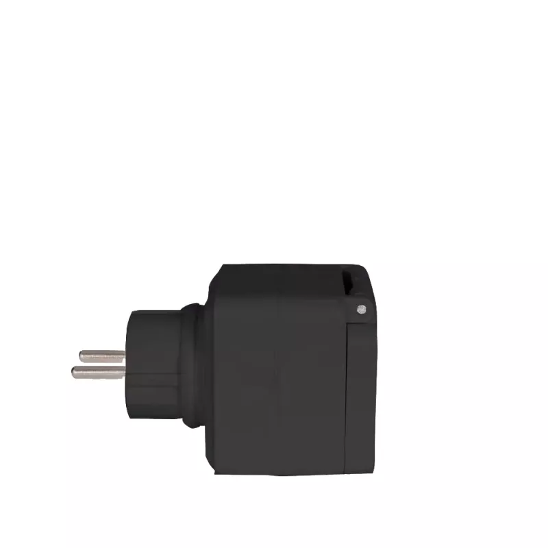 Tomada inteligente Denver PLO-108 preta exterior IP44 com fios sem fios