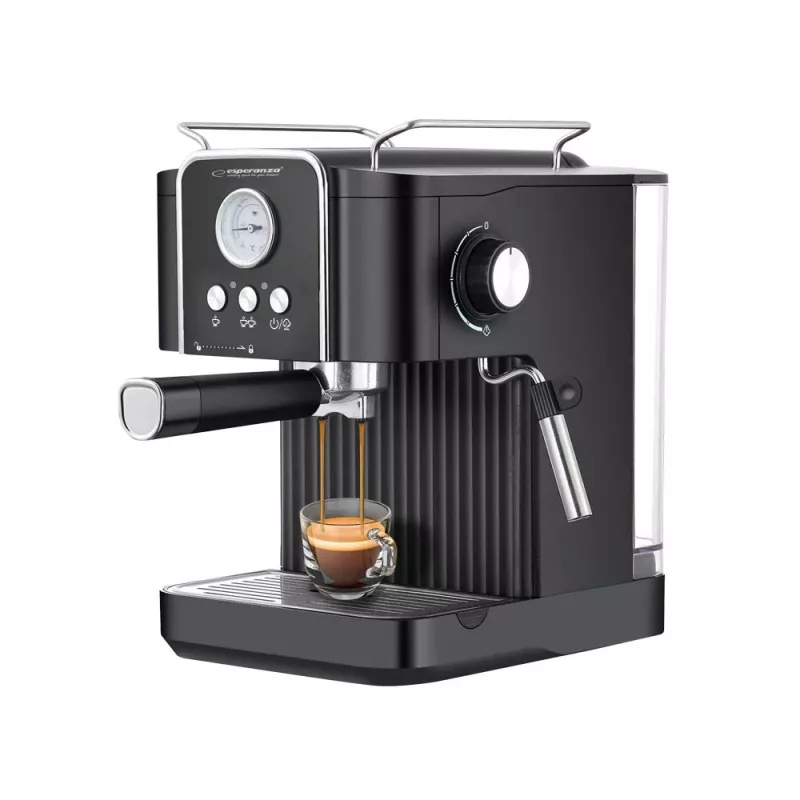 Máquina de café expresso ESPERANZA EKC010 — depósito de água de 1,8 L, 850 W, 20 bar, emulsor de leite integrado
